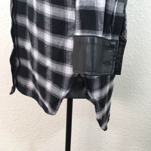 Banana Republic | Vegan Leather Flannel Dress - Picture 5 of 8